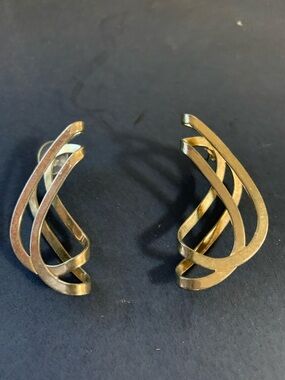 Silver-Tone Sculptural Earrings